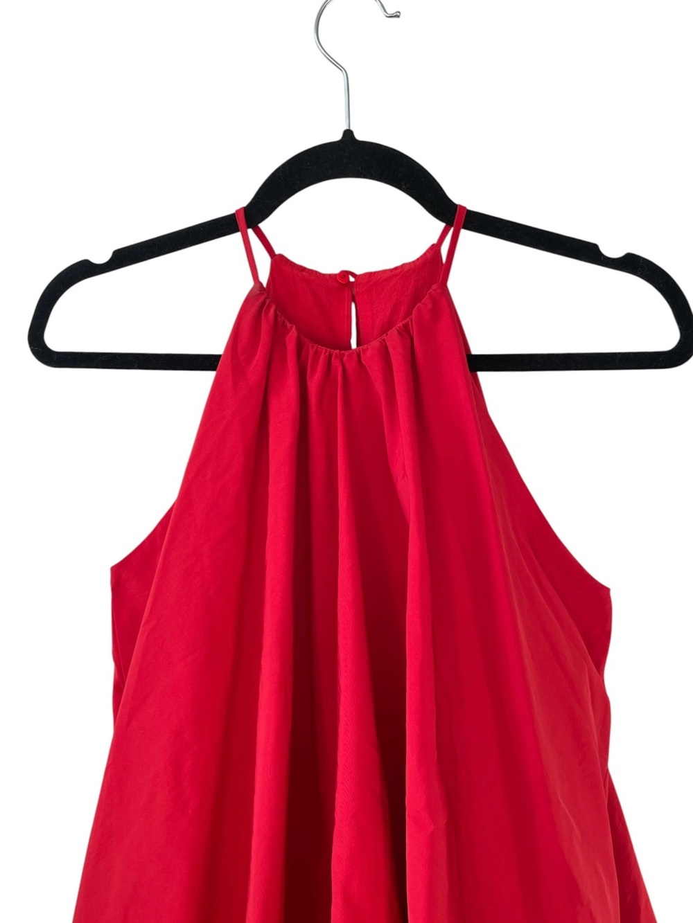 Zara Red Mini Balloon-Hem Sundress - Picture 8 of 10